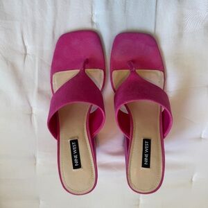 Nine West Pink Suede Sandals